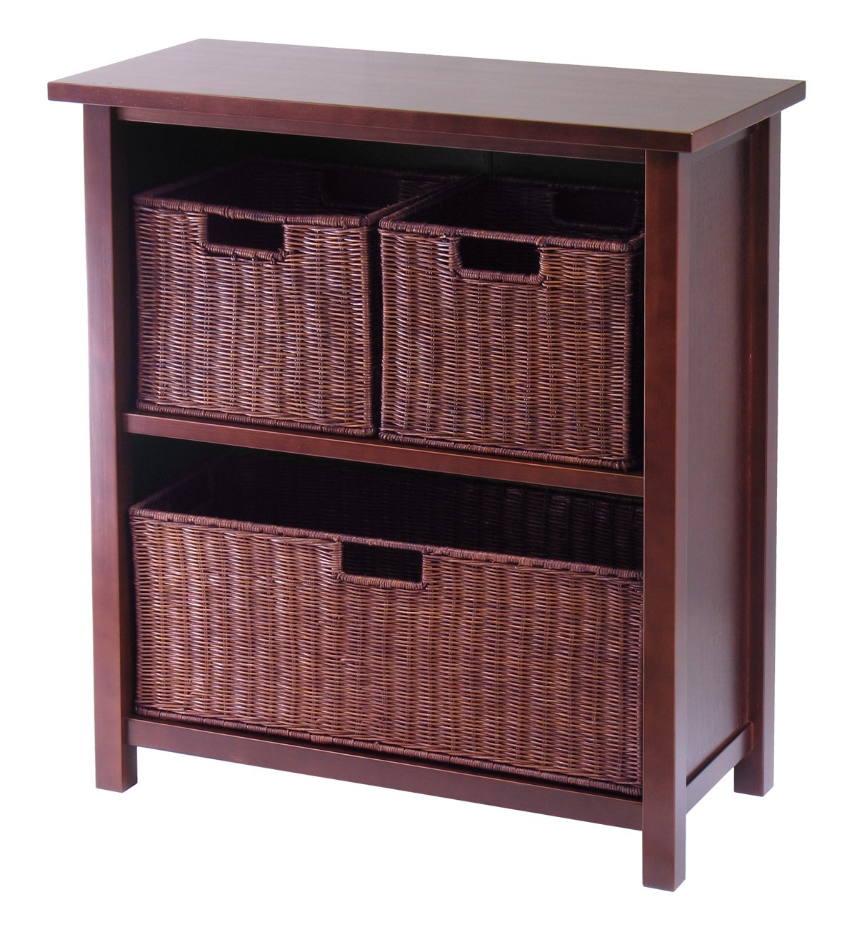 Winsome Milan Storage/Organization, 2 Small, Walnut