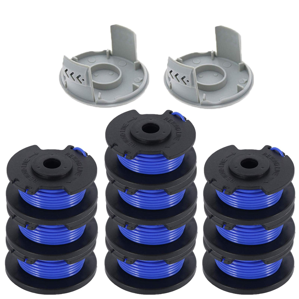 0.065' Line String Trimmer Autofeed Replacement Spool Compatible With Ryobi One+ Ac14Rl3A 18V,24V,40V Cordless Trimmers,12 Pack