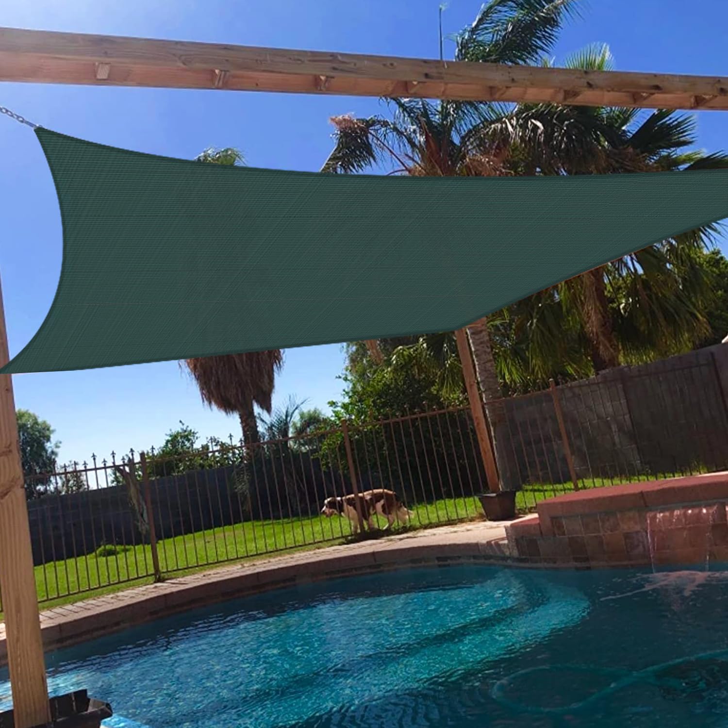 Windscreen4Less 8' X 20' Sun Shade Sail Rectangle Outdoor Canopy Cover Uv Block For Backyard Porch Pergola Deck Garden Patio (Gr