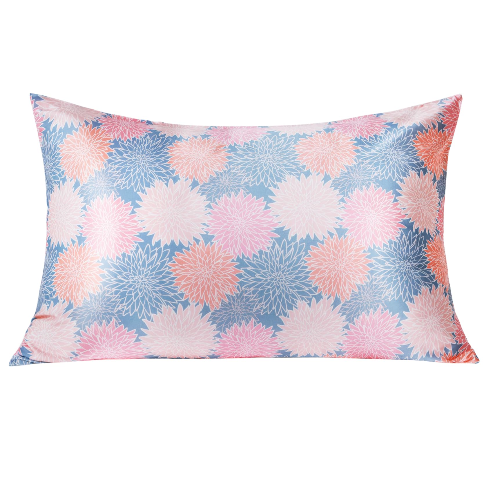 Mansphil King Pink Floral 100% Silk Pillow Cases For Hair And Skin, 22 Momme Mulberry Silk Pillowcases With Hidden Zipper, 20'X