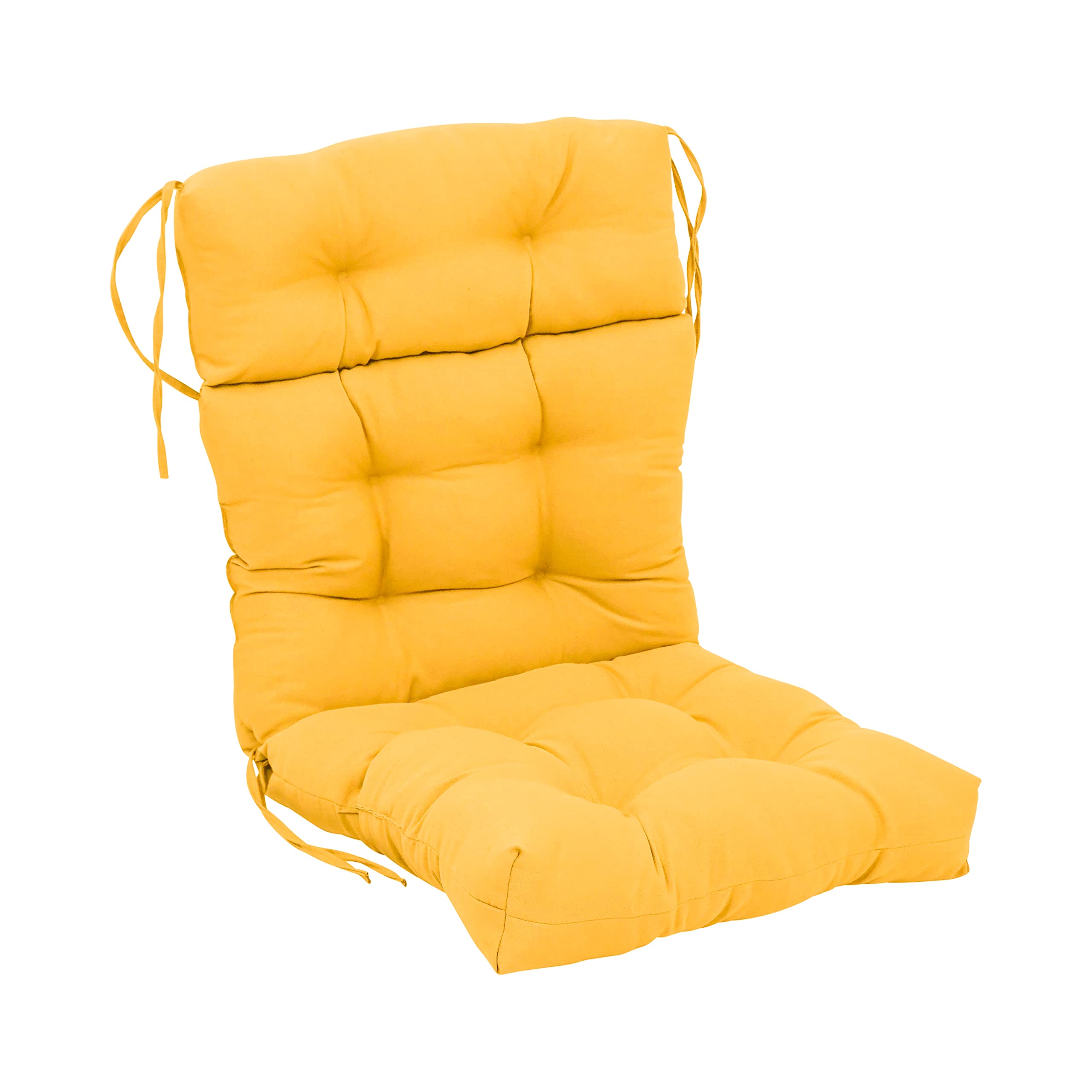 Blazing Needles 22 45-inch Twill Seat/Back Tufted Chair Cushion, 22 x 45, Sunset