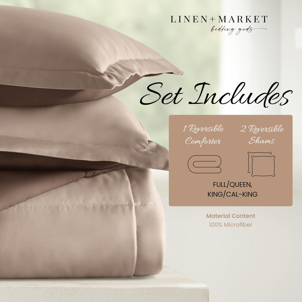Linen Market Reversible Twin Comforter Set (2 Piece) - Bring Luxury Home With Our Soft And Lightweight Down Alternative Comforte