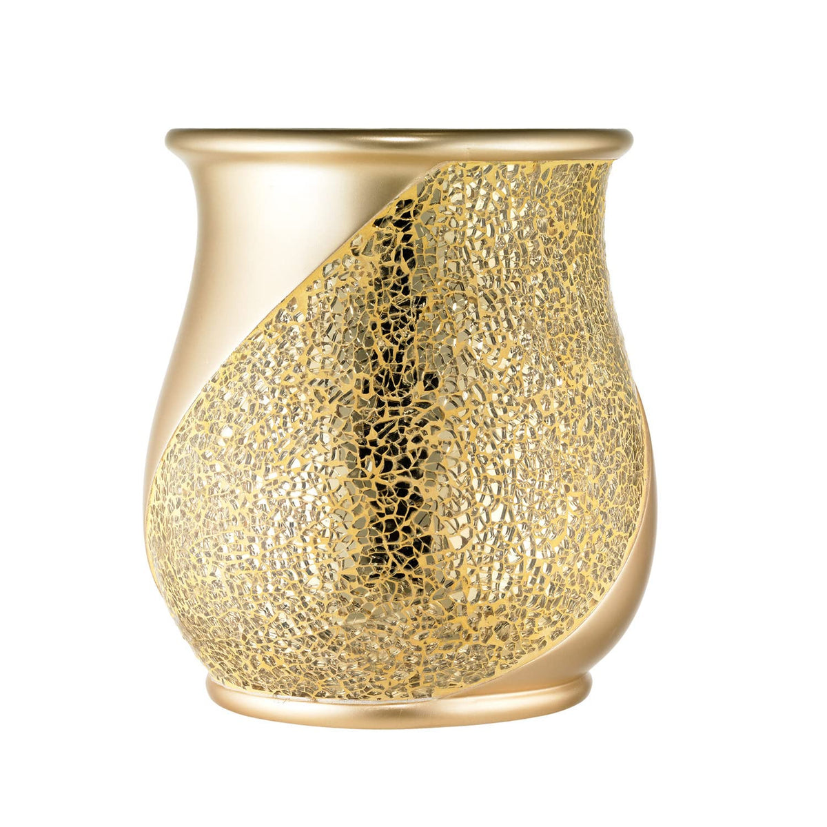 Zahari Home Sinatra Waste Basket Beautiful Designs Bathroom Bedroom Living Room Decor, Champagne