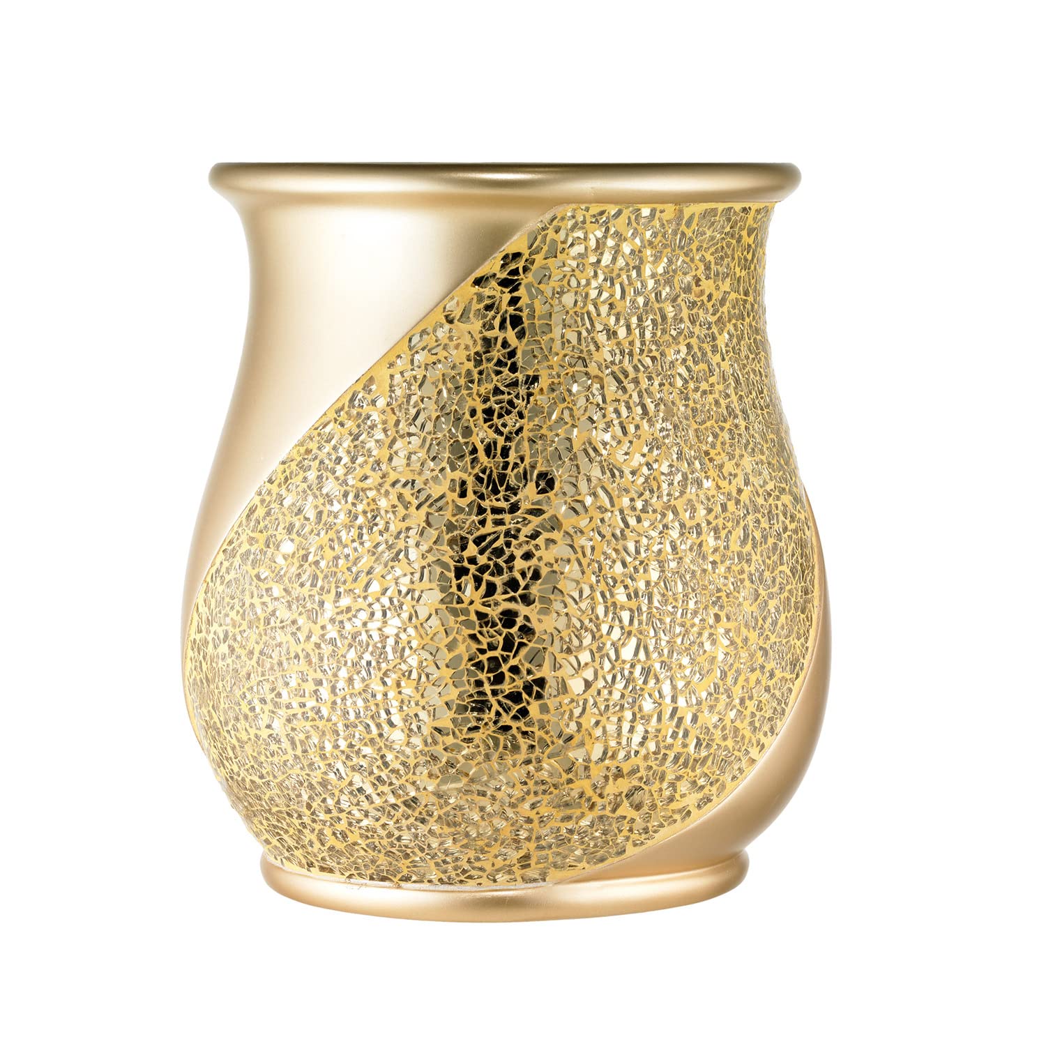 Zahari Home Sinatra Waste Basket Beautiful Designs Bathroom Bedroom Living Room Decor, Champagne