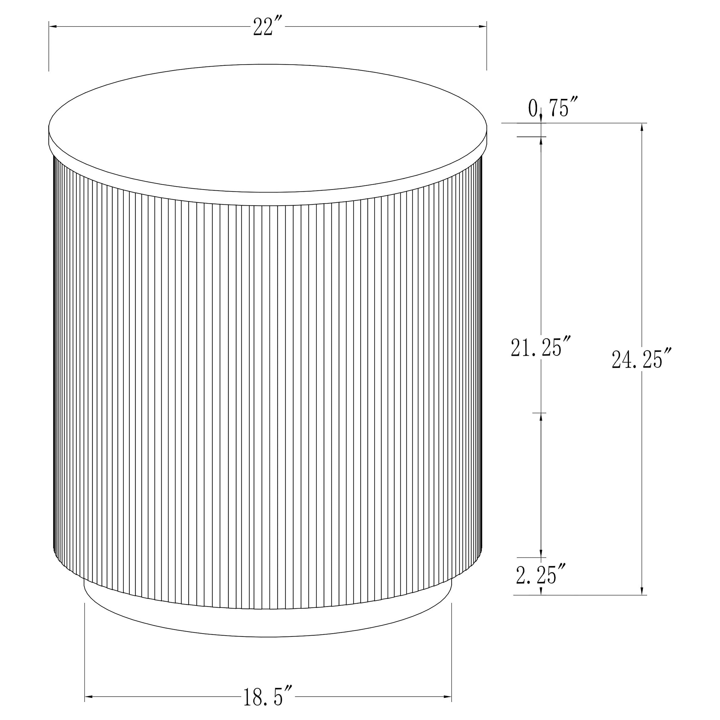 Coaster Home Furnishings Jason Round Marble Top Side End Table White and Charcoal