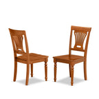 East West Furniture AVPL5-SBR-W Avon 5 Piece Dinette Set for 4 Includes an Oval Room Table with Butterfly Leaf and 4 Dining Chairs, 42x60 Inch