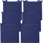 Preboun 6 Pack Outdoor Chair Cushions, 19' X 19' X 3' Patio Chair Cushion Waterproof Outdoor Seat Cushions With Ties Replacem