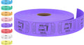 Tacticai 1000 Raffle Tickets, Meal, Purple (8 Color Selection), Single Roll, Ticket For Events, Food, Class Reward, Fundraiser &