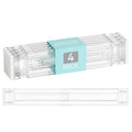 Yieach 4 Pack 3.2 Inch Shallow Acrylic Drawer Dividers for Clothes -Expandable from 15-21  - Adjustable Drawer Dividers for Ba