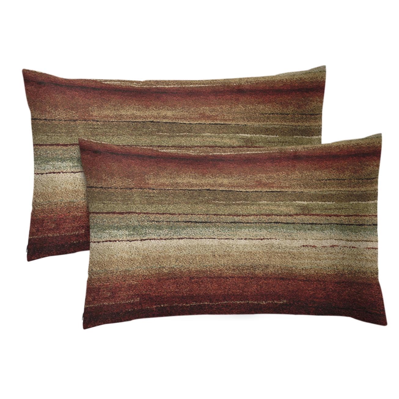 Emvency Set Of 2 Throw Pillow Cover Western Tribal Geometric Brown Southwest Decorative Pillow Case Home Decor Lumbar Pillow 12