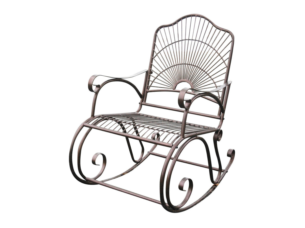 International Caravan Iron Bronze Patio Rocking Chair