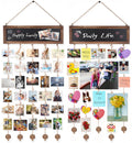 Bikoney 2-Pack Picture Frames Collage Wall Decor Photo Display Photo Board Wood Rustic Frames for Wall Decor and Party with 2 Bl