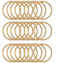 Xmhf 2 Inch (30 Pack) Loose Leaf Binder Rings, Nickel Plated Steel Binder Rings,Keychain Key Rings, Metal Book Rings,Golden, For