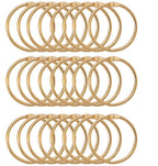 Xmhf 2 Inch (30 Pack) Loose Leaf Binder Rings, Nickel Plated Steel Binder Rings,Keychain Key Rings, Metal Book Rings,Golden, For