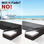 Kylinlucky Patio Sectional Sofa Cover V-Shaped,100'X 100' Waterproof Outdoor Sectional Couch Cover Black