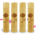 Set of 4 Small Bamboo Scattering Urns Tube for Human Ashes, ECO & Biodegradable Friendly Bamboo Spreading Cremation Tube Urn for
