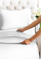 Extra Deep Pocket King Sheets - 4 Piece Breathable & Cooling Bed Sheets - Hotel Luxury Bed Sheet Set - Soft, Wrinkle Free & Comfy - Easily Fits Extra Deep Mattresses - Deep Pocket White Sheets Set