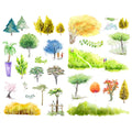 Seasonstorm Watercolor Tree Kawaii Aesthetic Happy Planner Diary Journal Stationery Scrapbooking Stickers Travel Art Supplies