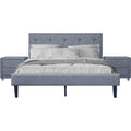Monticello Platform Bed with 2 Nightstands, King