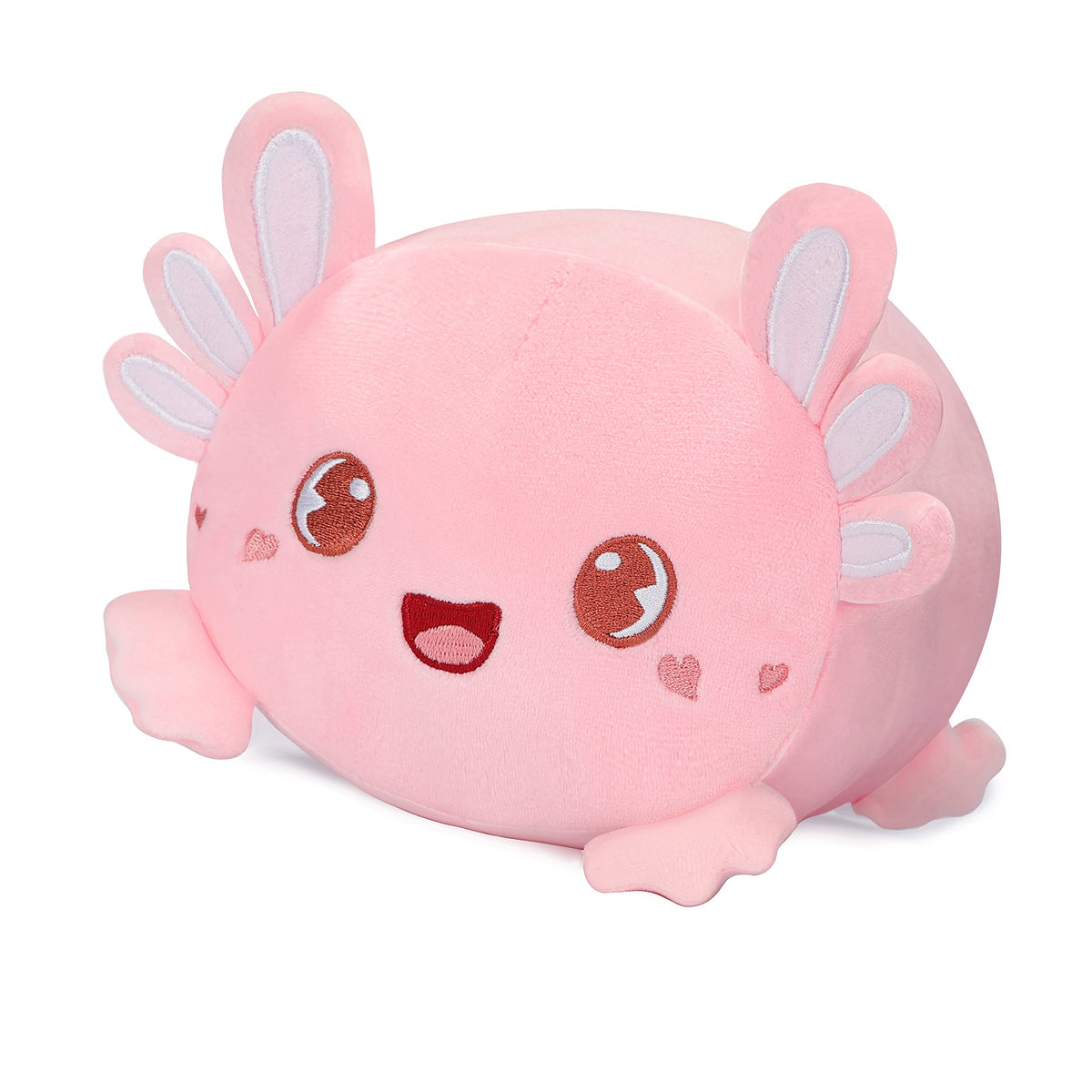 AIXINI Cute Pink Axolotl Plush Pillow 15.7' Luminous Salamander Axolotl Stuffed Animal, Soft Kawaii Plushies Hugging Plush Squi