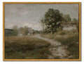 OIQArtOIQ Framed Vintage Landscape Wall Art French Country Cottage Natural Scenery Oil Painting Canvas Prints Farmhouse Decor Ae