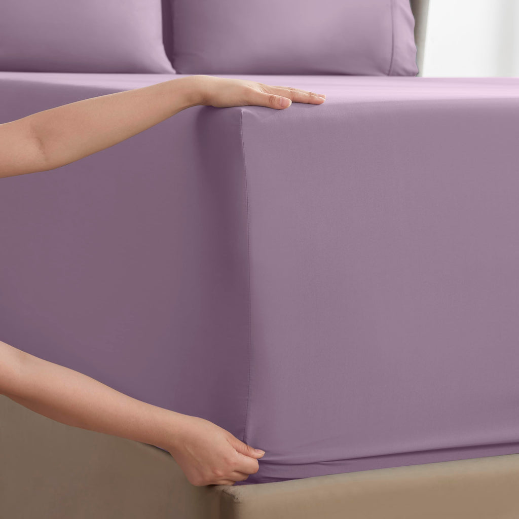 Nestl Extra Twin Xl Deep Pocket Sheets Set - 4 Pc Soft Microfiber Twin Xl Sheets Deep Pocket - Fade Resistant Bedding Sheets & Pillowcases - Twin Xl, Lavender Dream