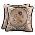 Szhelejiam Pillow Covers 18X18 Inch,Set Of 2 Pillow Cases,Jacquard Retro Embroidery Pillowcove,Sofa Decorative Cushion Cover,For