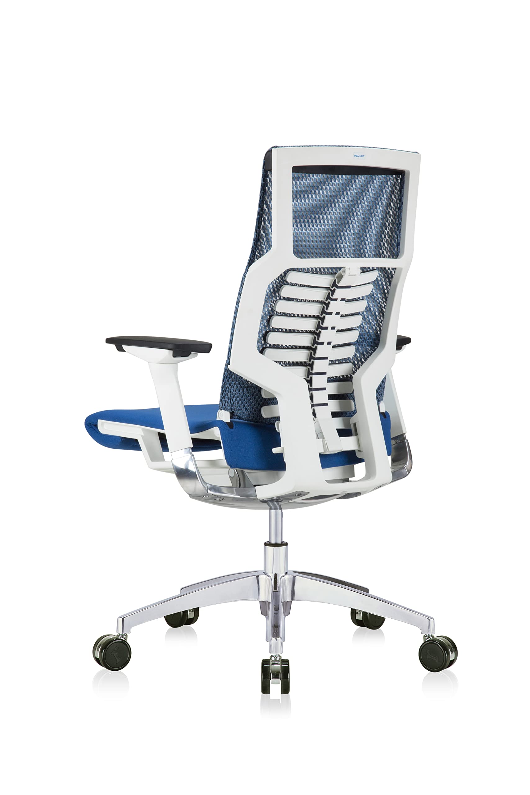 Eurotech Seating Powerfit-White Frame-Mesh Back/Fabric Seat Chair