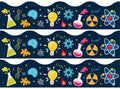 Whaline 72Pcs 70.8Ft Science Bulletin Board Borders Back To School Self-Adhesive Border Trims Science Lab Scalloped Border Stick