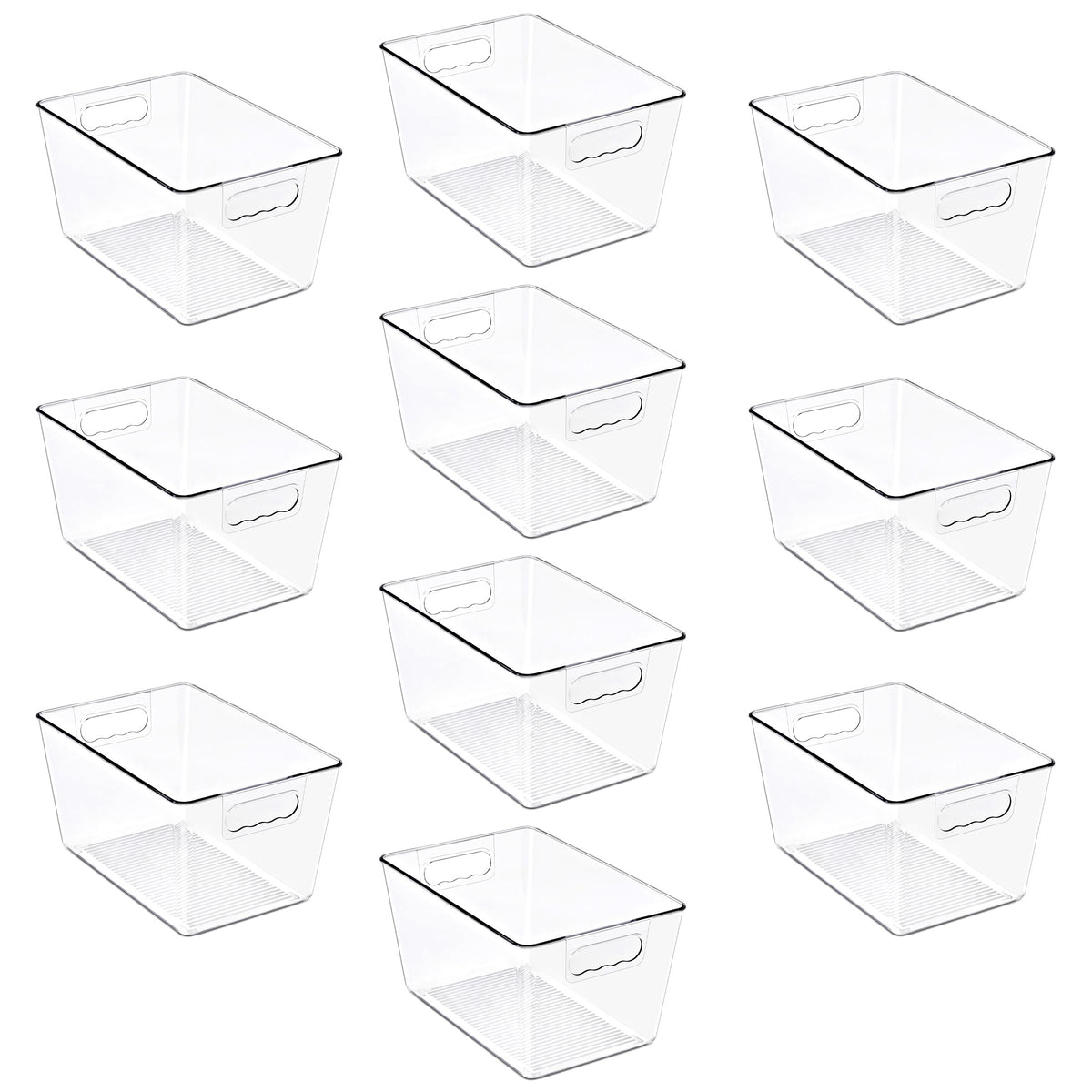 Sorbus Clear Storage Bins for Pantry Organization (Large, 10 Pack)