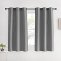 Nicetown Silver Grey Blackout Curtain Panels For Bedroom, 2 Panels, W42 X L60 Inches, Thermal Insulated Grommet Top Blackout Dra