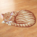 EZ.enjoy Shaped Sleeping Cat Hand-Hooked Accent Rug Area Rug 35 X 17 Inches for Home d  cor