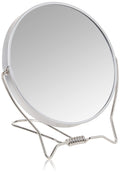 Goody Two-Sided Makeup Mirror with Stand - 1X and 3X Dual Sided Magnification - Lightweight & Portable Table Top Magnifying Vani