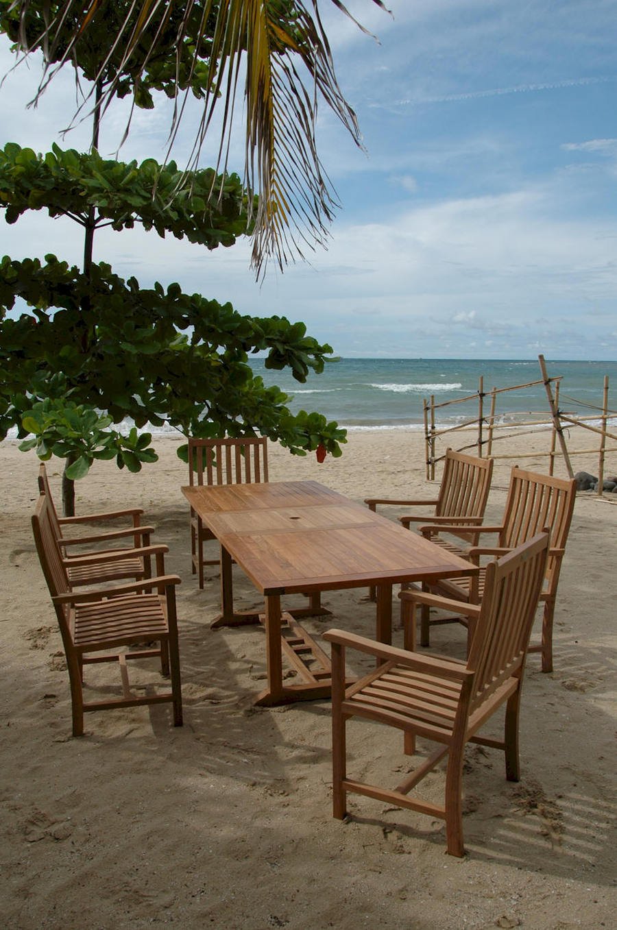Anderson Teak Bahama Wilshire Armchair 7-Pieces Extension Dining Set