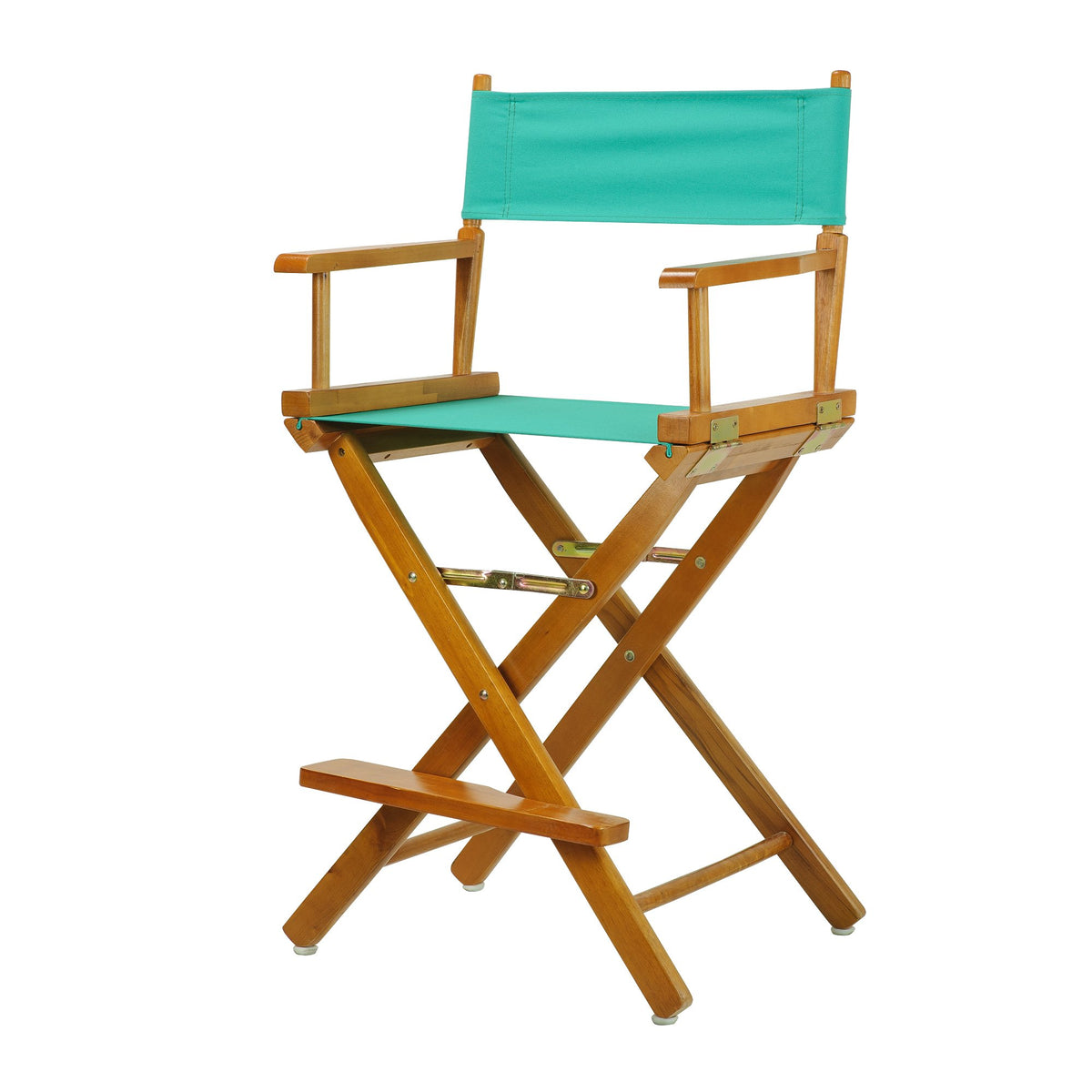 Casual Home 24&quot; Director'S Chair Honey Oak Frame-With Teal Canvas, Counter Height