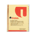 Universal 20814 Preprinted Plastic-Coated Tab Dividers, 12 Month Tabs, Letter, Buff, 12/Set