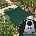 Amgo 11' X 42' Green Rectangle/Square Super Ring Sun Shade Sail Order To Make Upf50+ Agsrr Canopy Awning Shades For Patio, 98% U