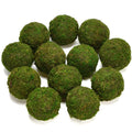 BYHER Natural Green Moss Decorative Ball,Handmade (3.5-Set of 6)