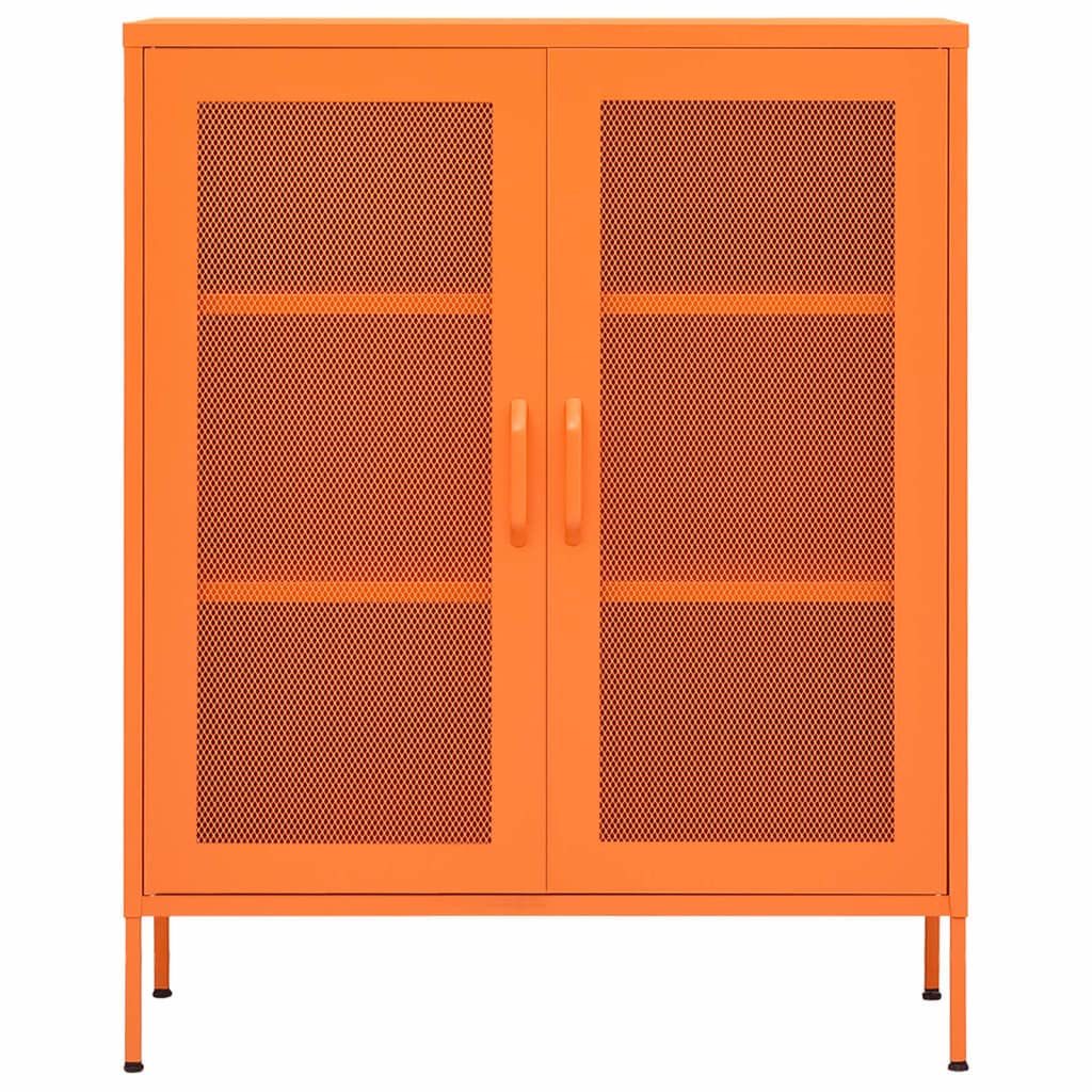 Vidaxl Storage Cabinet Orange 31.5''X13.8''X40'' Steel