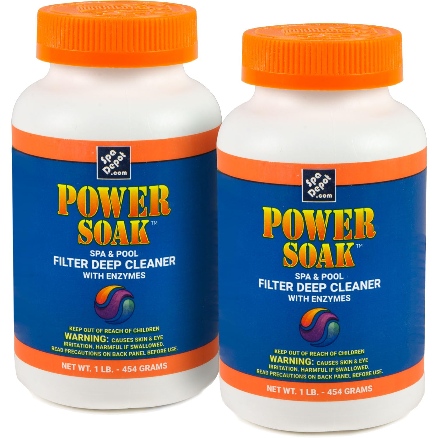 Spa Depot Power Soak Hot Tub & Pool Filter Cartridge Cleaner - 2 X 1 Lb. Bottles