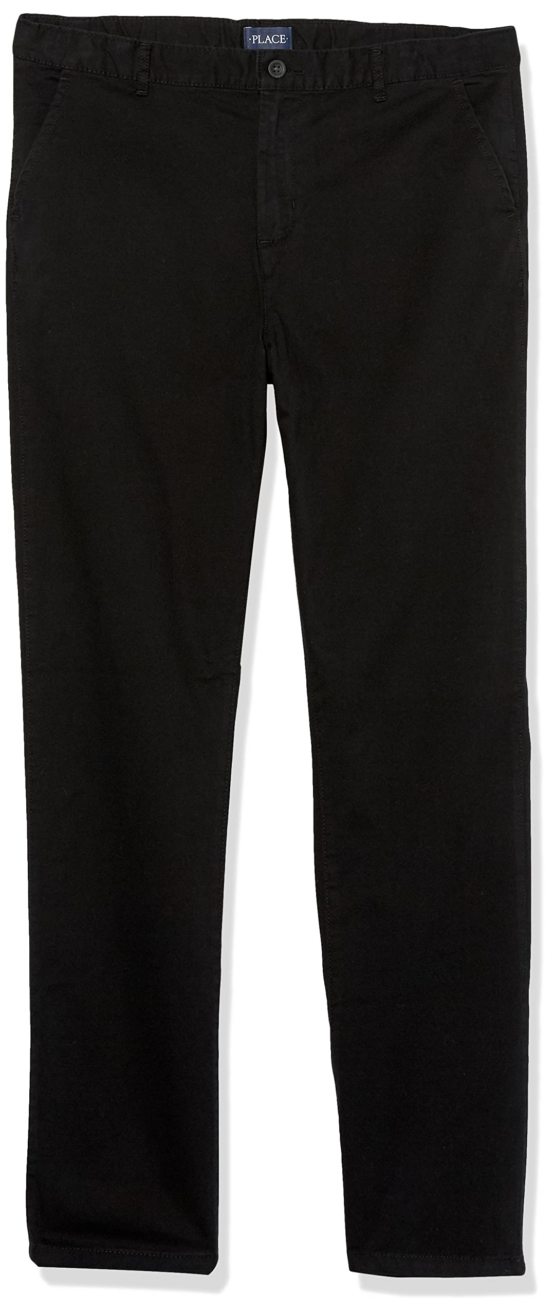 The Childrens Place Boys Stretch Skinny Chino Pants,Black Single,7H