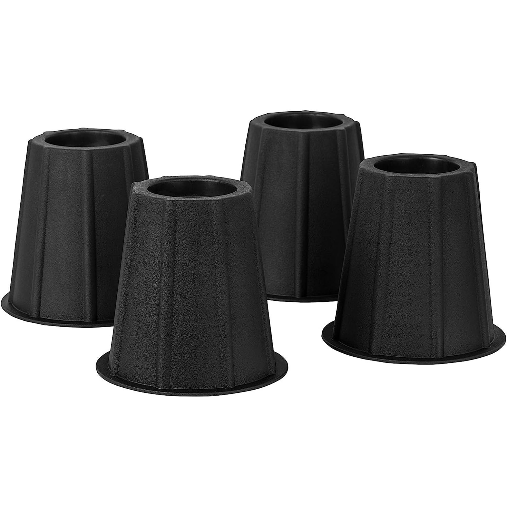 Home It 5 To 6-Inch Super Quality Bed Risers, Round Furniture Risers For Sofa Couch, Great For Under Bed Storage, Stackable, Per