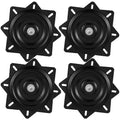 HAKZEON 4 PCS 6.25 Inches Bar Stool Swivel Plate, Square Heavy Duty Swivel Stool Replacement 360 Rotation Seat Swivel Base Mount
