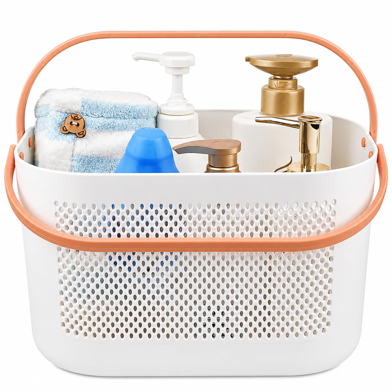 Humongous Plastic Organizer Storage Baskets With Handles, Bins Organizer For Bathroom And Kitchen