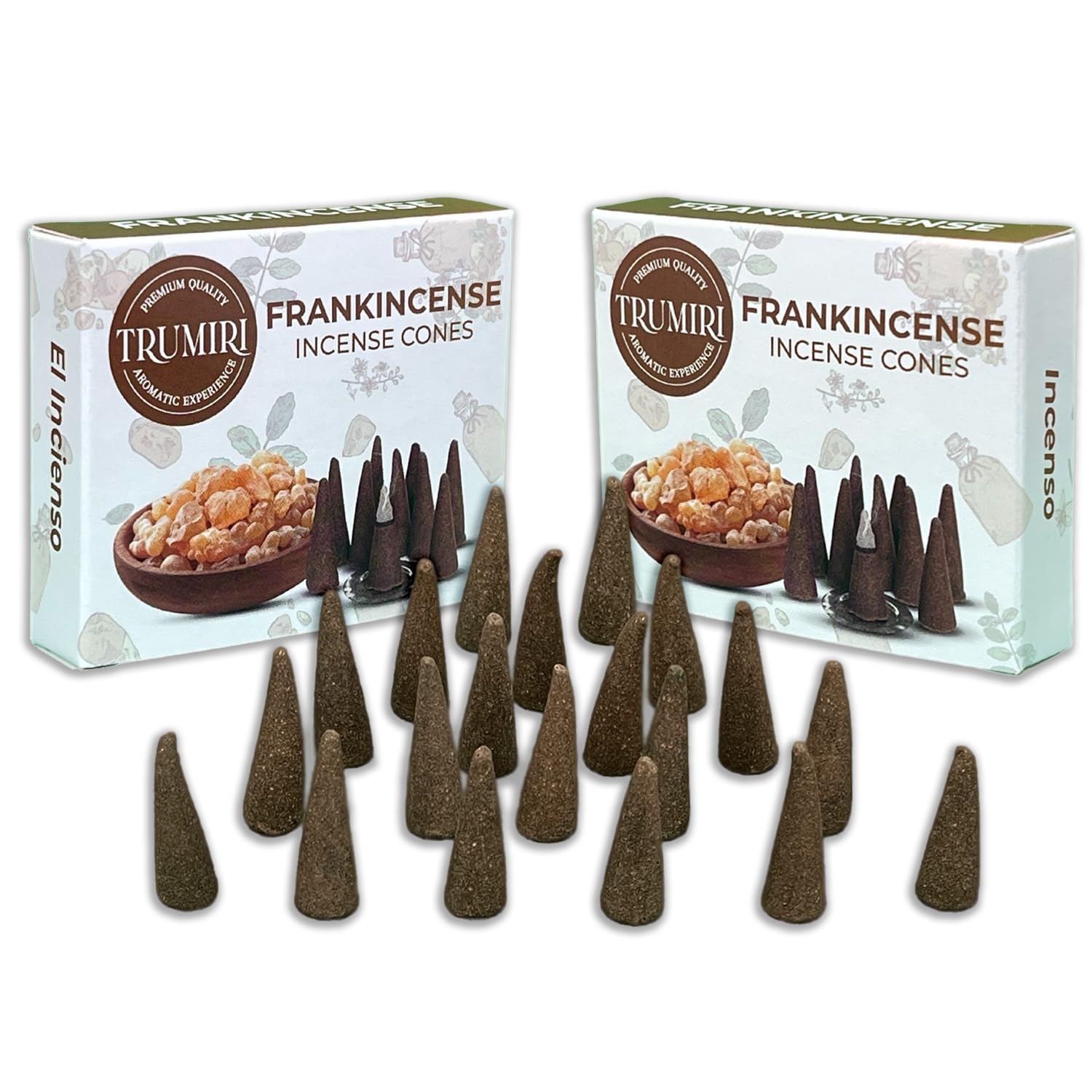 Frankincense - Scented Incense Cones - Total 20 Cone Incense - Dual Pack of 10 Insence Cones - Incense Cones Scented - Cone Ince
