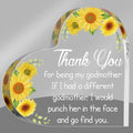 Godmother Gift from Godchild Thanks for Being My Godmother Heart Acrylic Keepsake Inspirational Gift Idea for Godmothers Birthd