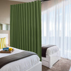 Dwcn Patio Sliding Door Curtains - Christmas Extra Wide Curtains For Glass Door, Room Divider Blackout Thermal Curtain With Back