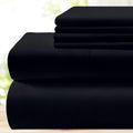 Bysure 6 Pieces Bed Sheets Set(Full, Black) - Hotel Luxury Super Soft 1800 Thread Count 100% Microfiber Sheets With Deep Pockets