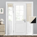 Homeideas 100% Blackout Sidelight Curtains For Front Door, Side Door Window Curtains, Front Door Curtains For Small Window, Thermal Insulated Door Window Covering, (1 Panel, W12 X L40, Beige)