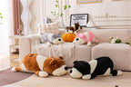 Bulldog Stuffed Animal Soft Large Dog Plush Hugging Pillow Gifts For Boys Girls Children'S Day Gray 23.6In/60Cm
